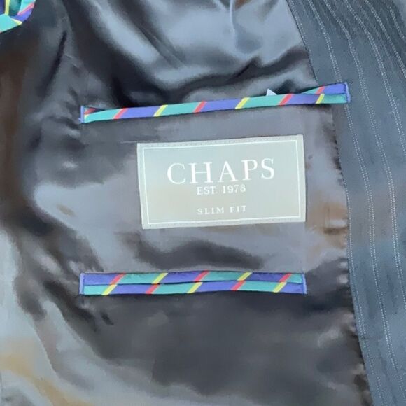 š„āChapsāSlimāFitĀ Men'sāBlackāSuitāJacket/Blazer,āSize-40L - Picture 9 of 10